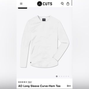 Cuts Clothing Curve-Hem Large ⚪️
